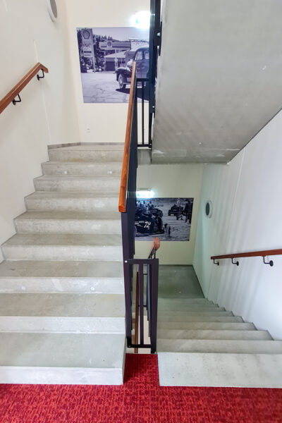 Stiegenhaus im Zündwerk Motel Gebäude